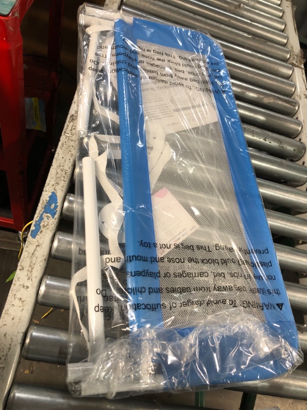 Photo 1 of Dream On Me Lightweight Mesh Security Adjustable Bed Rail With Breathable Mesh Fabric In Blue
