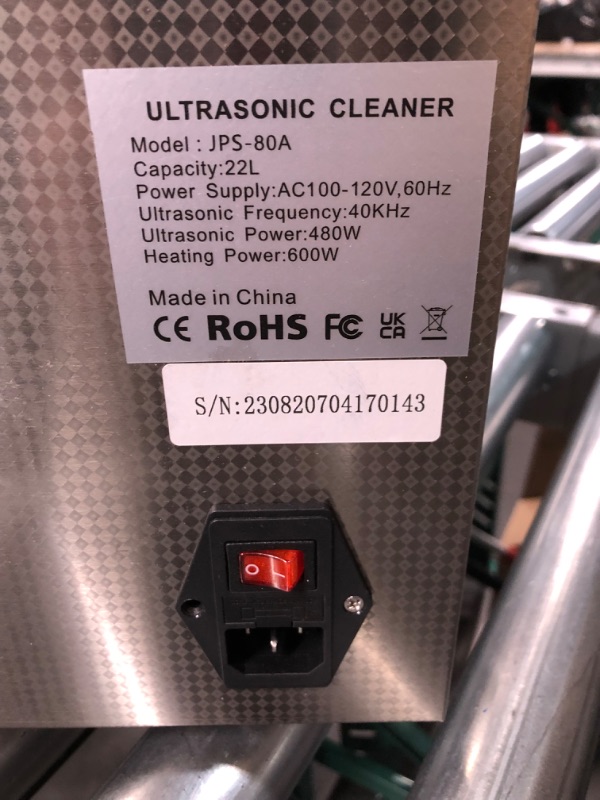 Photo 4 of Hihone Ultrasonic Cleaner Ultrasound Cleaning Machine Stainless Steel (22L)