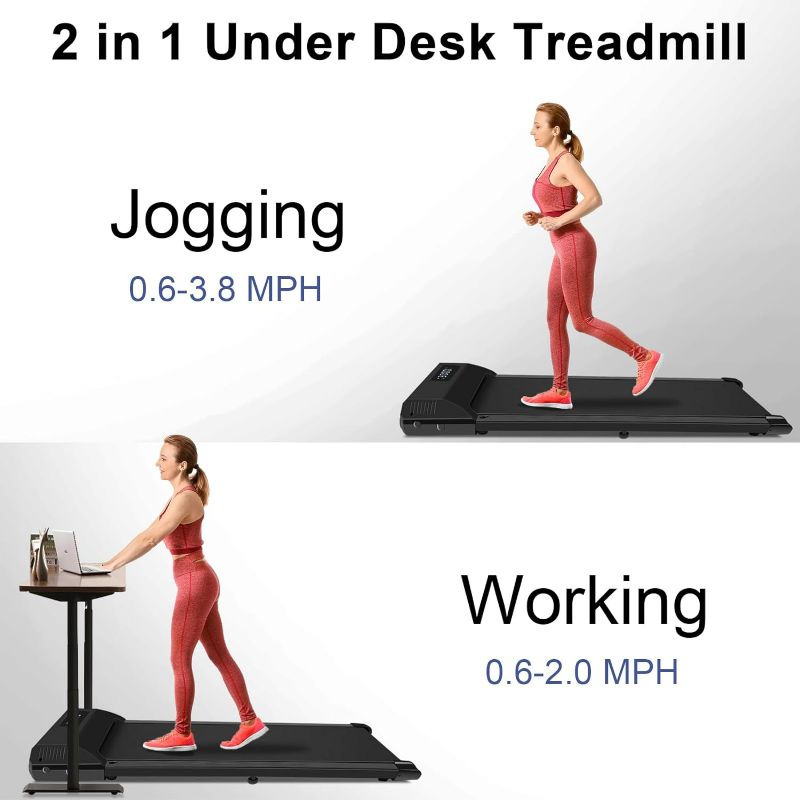 Photo 6 of (READ FULL POST) CITYSPORTS Walking Pad, Under Desk Treadmill, 2 in 1 for Home/Office with Remote Control, Walking Treadmill, Portable Treadmill in LCD Display Black