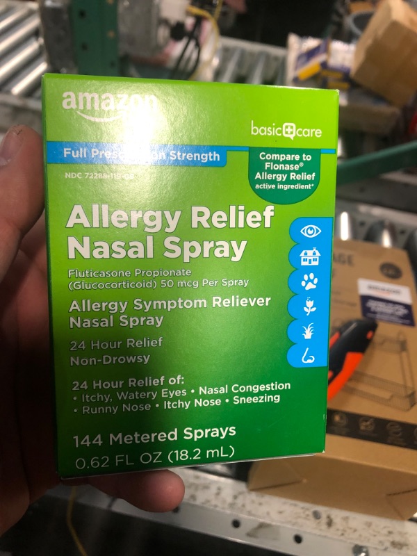 Photo 3 of **NON REFUNDABLE PACK OF 2** Amazon Basic Care 24-Hour Allergy Relief Nasal Spray Non-Drowsy, 0.62 Fl Oz 