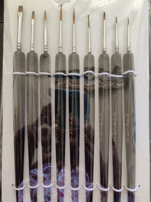 Photo 1 of ** NON REFUNDABLE PACK OF 2** 9 Pieces Fine Detail Paint Brush Set 