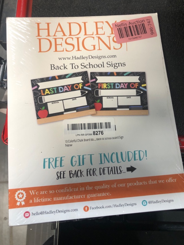 Photo 2 of 10 Cardstock Colorful Back to School Signs First and Last Day of School Signs