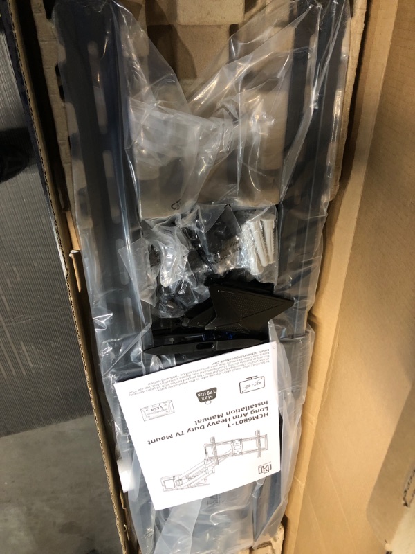 Photo 1 of HCMOUNTING Heavy Duty Long Dual Arm TV Wall Mount Holds up to 179 lbs, Swivel and Tilt TV Mount with 40.9" Extended Articulating Arms for Most 42-90 inch TVs, VESA 800x400mm, Fits 16''-18'' Wood Studs