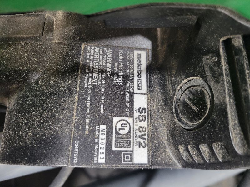 View 3 of **USED/DIRTY*
Metabo HPT Belt Sander | 3 x 21 Inch | For Woodworking | Variable Speed | 9.0 Amp Motor | Soft Grip | 5-Year Warranty | SB8V2 Metabo HPT SB8V2