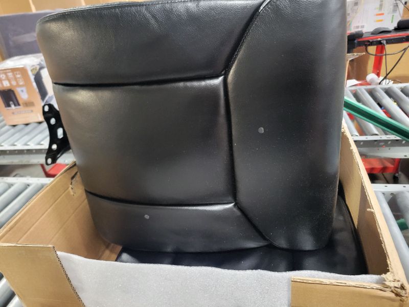 Photo 1 of **SEE NOTES**
Sweetcrispy Ergonomic Executive Office Chair: Height Adjustable PU Leather Office Chair Flip-up Arms Mid Back Desk Chair with Wheels Computer Chair with Lumbar Support, Black