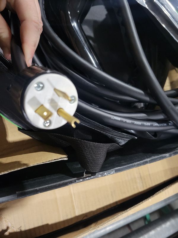 Photo 1 of **SEE NOTES**
AWELTEC EVMaster Level 1+2 EV Charger, 16 Amp 110-240V Total 28FT Cable, Portable Electric Car Charger with Digital Screen J1772, NEMA 6-20 Plug with NEMA 5-15 Adapter, with Carry Bag, Black