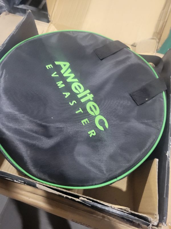 Photo 1 of **SEE NOTES**
AWELTEC EVMaster Level 1+2 EV Charger, 16 Amp 110-240V Total 28FT Cable, Portable Electric Car Charger with Digital Screen J1772, NEMA 6-20 Plug with NEMA 5-15 Adapter, with Carry Bag, Black