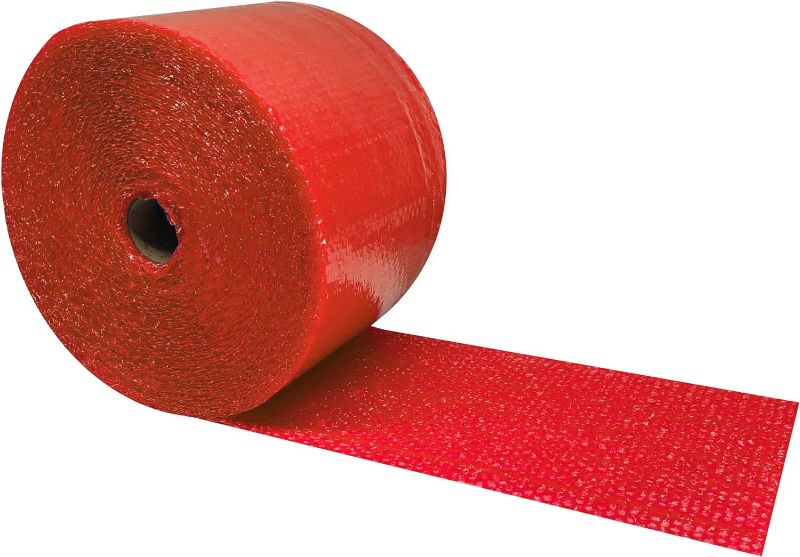 Photo 1 of Color Bubble Protective Packaging Rolls - 3/16" (12" Wide x 175' Length, Red)