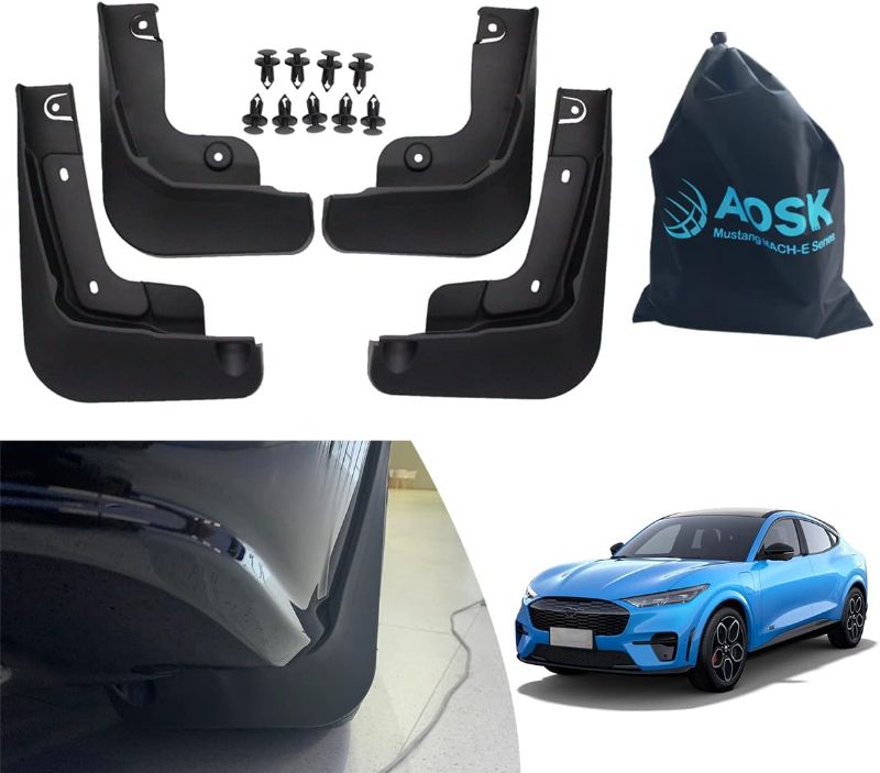 Photo 1 of **MISSING HARDWARE**
BestEvMod AOSK for Mustang Mach E Mud Flaps Splash Guards 