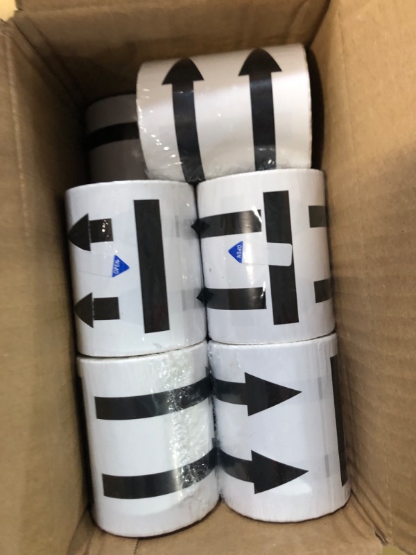 Photo 2 of 3×5 Inch This Side Up Stickers Arrows Up Warning Shipping Labels for Safe Shipping and Packing Black?10 Rolls,Total 1000 Stickers ?