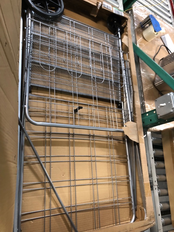 Photo 2 of [READ NOTES]
Shopping Cart, 460 lbs Upgrade Super Capacity Grocery Cart Extra Jumbo Double Basket Folding Shopping Cart