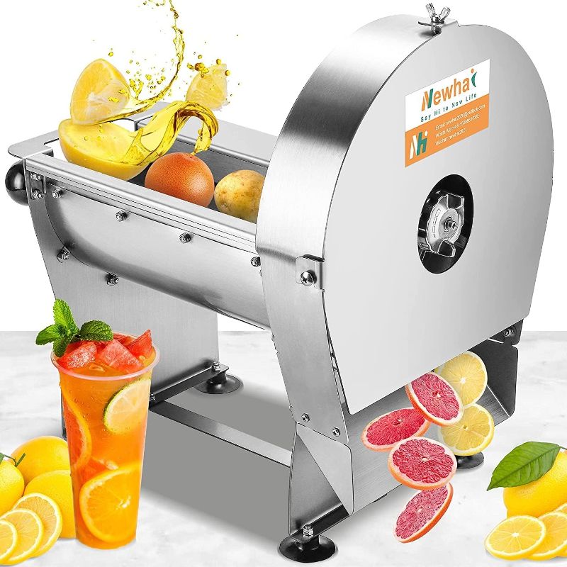 Photo 1 of (READ FULL POST)
Newhai Commercial Vegetable Slicer Electric Potato Slicing Machine Sweet Potato Slicer Automatic Fruit Slicer 0-10mm (0-0.4’’) Stainless Steel for Cabbage Onion Tomato (110V US Plug)
