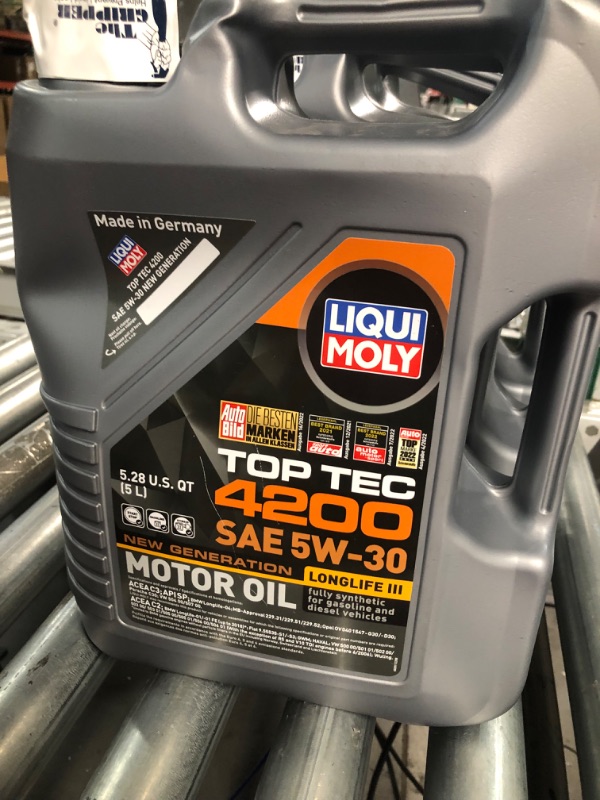 Photo 4 of Liqui Moly (2011) Top Tec 4200 SAE 5W-30 Longlife Motor Oil - 5 Liter 5 Liters