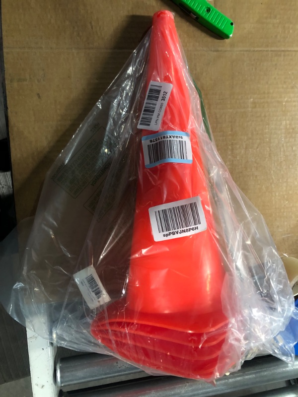 Photo 3 of [5 Pack] 18 inch Traffic Cones, Safety Road Parking Cones,Agility Field Marker Cones for Soccer Basketball Football Drills Training