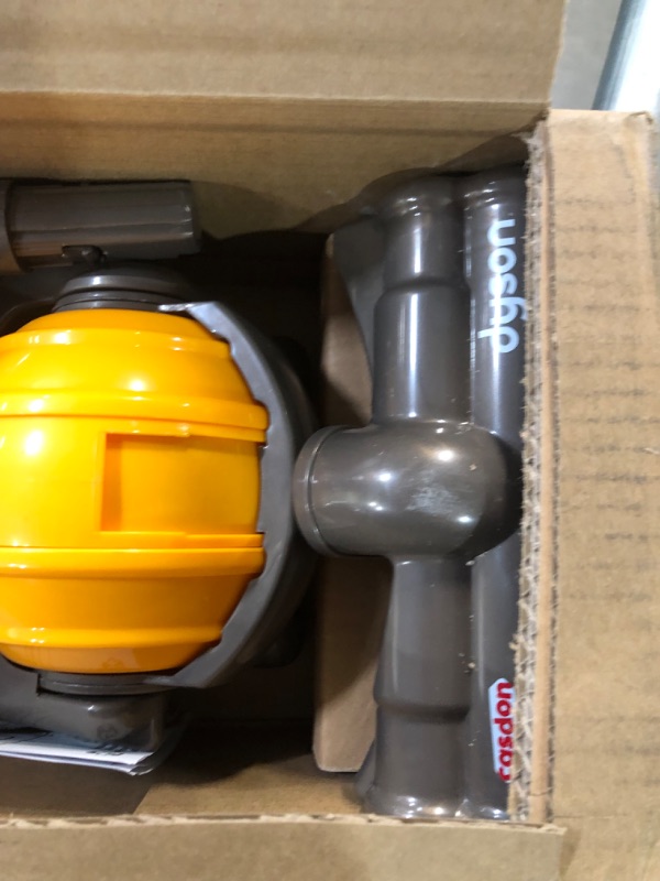 Photo 4 of Casdon Dyson Ball | Miniature Dyson Ball Replica For Children Aged 3+ | Features Working Suction To Add Excitement To Playtime Grey/Yellow