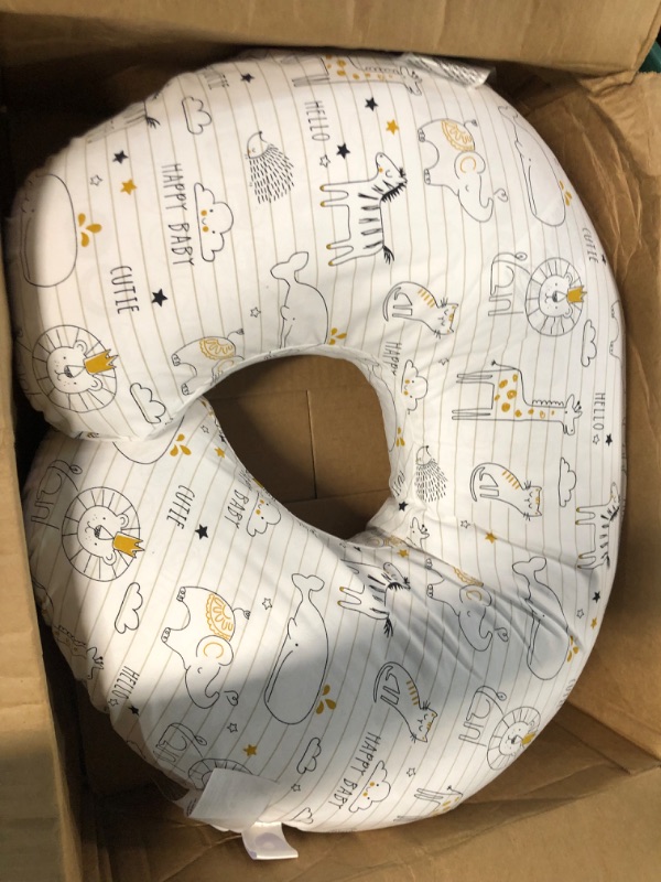 Photo 2 of Boppy Nursing Pillow and Positioner - Original, Notebook Black and White with Gold Animals