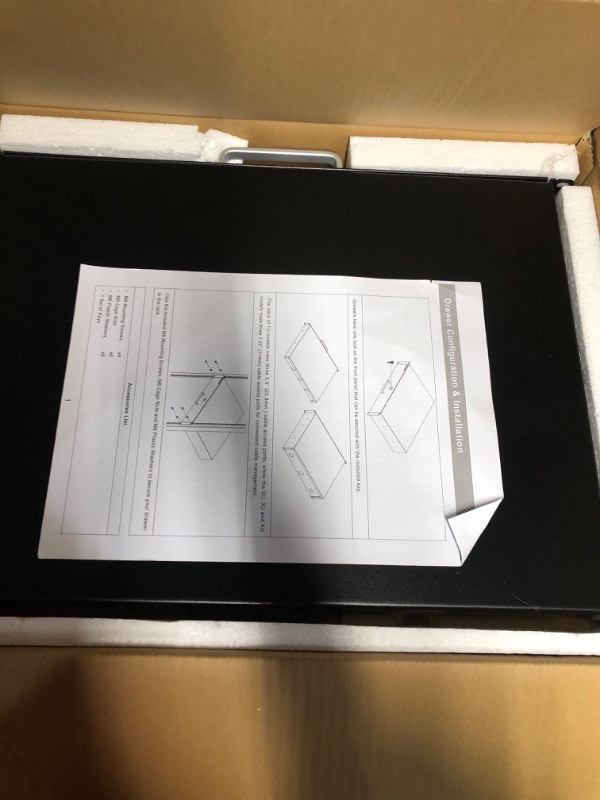 Photo 1 of RackPath 1U Rack Mount Drawer for 19 Inch AV/Network/DJ Equipment Racks or Cabinets with Lock and Key