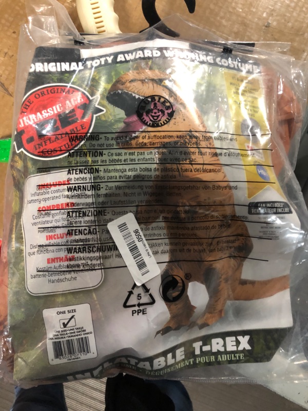 Photo 2 of Rubies Men’s T-Rex Inflatable Costume One Size Fits Most