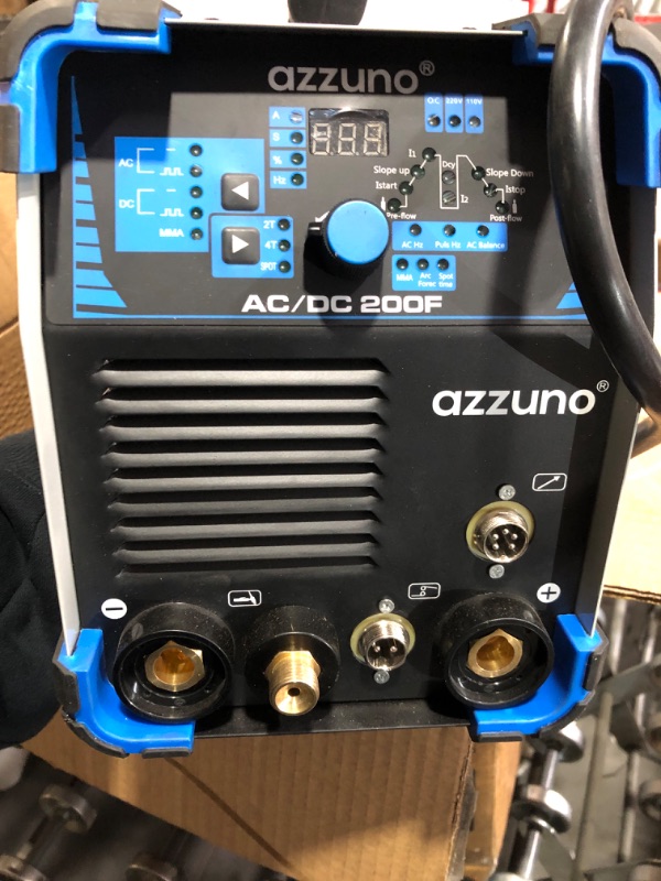 Photo 4 of (UNABLE TO TEST) AZZUNO TIG Welder AC/DC with Pulse 200Amp, 110V/220V Aluminum TIG Welder Machine, TIG/STICK Welding Machine ACDC-200 ACDC 200A