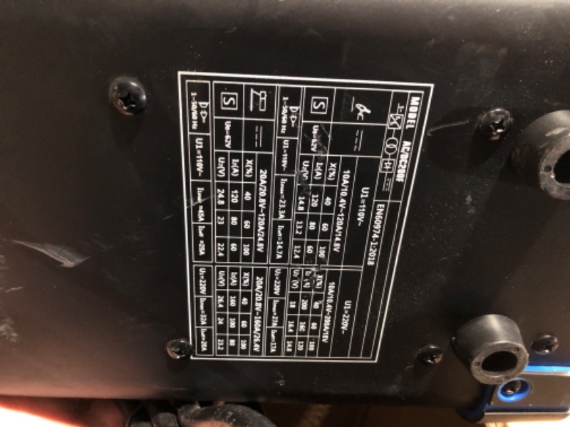 Photo 5 of (UNABLE TO TEST) AZZUNO TIG Welder AC/DC with Pulse 200Amp, 110V/220V Aluminum TIG Welder Machine, TIG/STICK Welding Machine ACDC-200 ACDC 200A