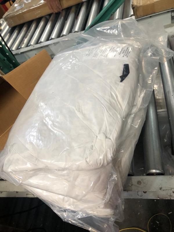 Photo 1 of JA COMFORTS 26×26 Decorative Down Feather Throw Pillow Inserts(Set of 2)-5% Down Filling, Filling Weight 52 OZ, Cotton Cover, Square, Machine Wash, White 26×26 (2 Pack)