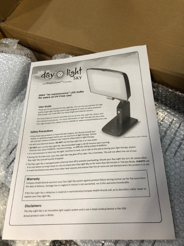 Photo 2 of Carex Day-Light Sky Bright Light Therapy Lamp - 10,000 LUX - Sun Lamp to Combat Winter Blues and to Increase Your Energy, White