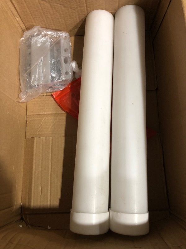 Photo 1 of VEVOR Boat Trailer Guide-ons, One Pair Aluminum Trailer Guide ons, Rust-Resistant Trailer Guides with Adjustable Width, Mounting Parts Included 22"?with White PVC Tube Covers