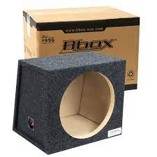 Photo 1 of Bbox Single Sealed 12 Inch Subwoofer Enclosure - Car Subwoofer Boxes & Enclosures - Premium Subwoofer Box Improves Audio Quality, Sound & Bass - Red & Black Spring Terminals - Charcoal 12" Single Sealed