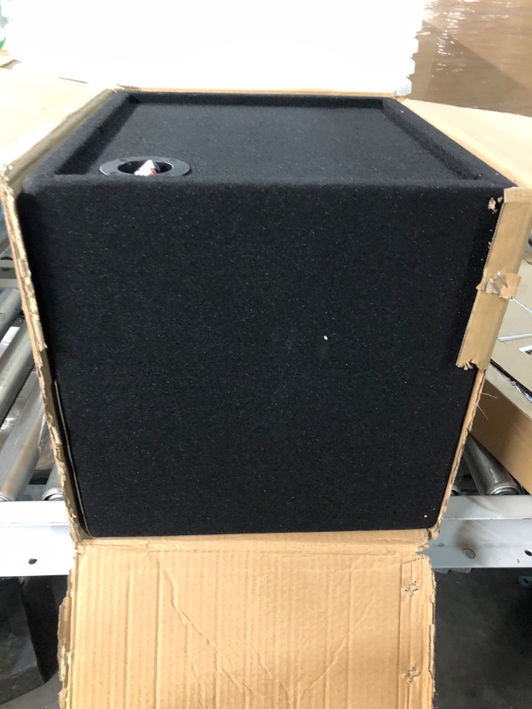 Photo 4 of Bbox Single Sealed 12 Inch Subwoofer Enclosure - Car Subwoofer Boxes & Enclosures - Premium Subwoofer Box Improves Audio Quality, Sound & Bass - Red & Black Spring Terminals - Charcoal 12" Single Sealed