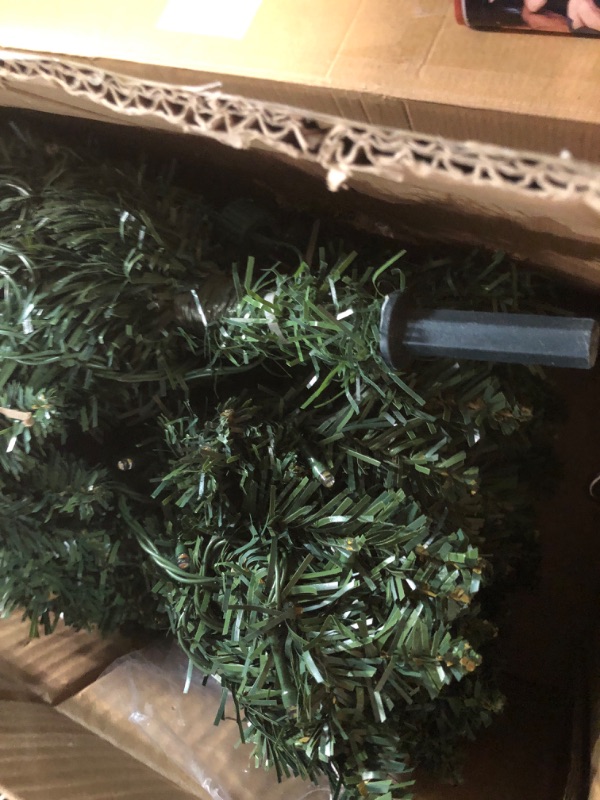 Photo 1 of ***USED - DIRTY - UNABLE TO TEST***
Dual Color Switch&Timer 6Ft Prelit Artificial Slim Christmas Tree, 240 Warm White & Multi Color Change Lights