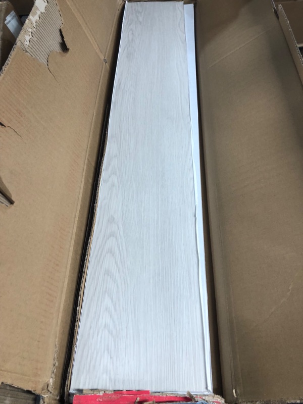 Photo 2 of LUCiDA SURFACES Luxury Vinyl Floor Tiles-Peel & Stick Adhesive Flooring for DIY Installation-36 Wood-Look Planks-BaseCore-54 Sq. Feet Box of 36 Planks Cotton 36