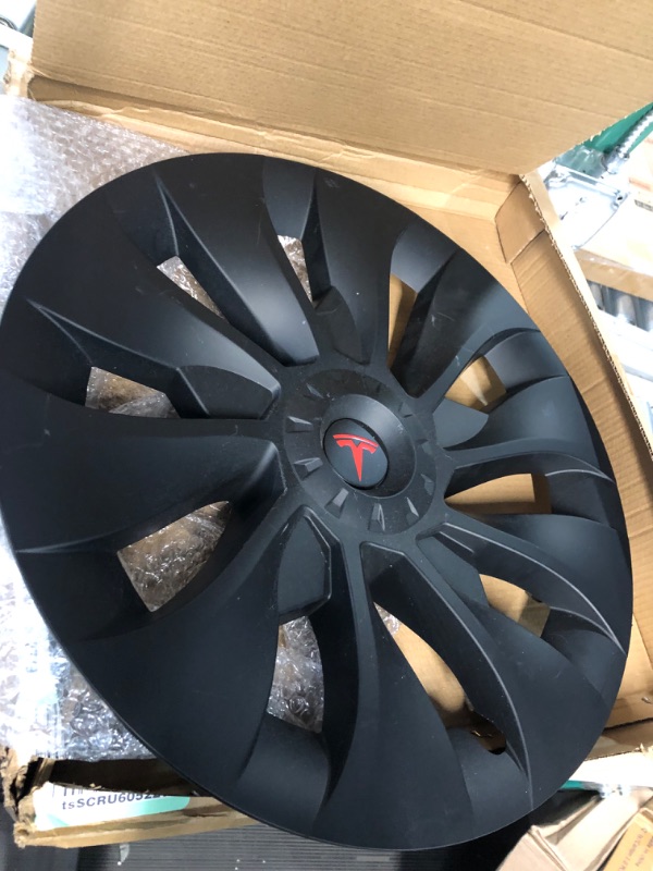 Photo 2 of BASENOR Tesla Model Y Hubcaps 19 Inch Wheel Cover 