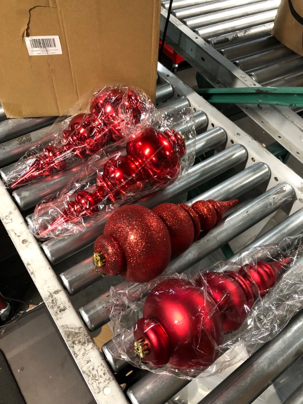 Photo 2 of ***USED - GLITTER SCRATCHED OFF***
Benjia Extra Large Size Outdoor Christmas Gourds Ornaments, 4PCS
