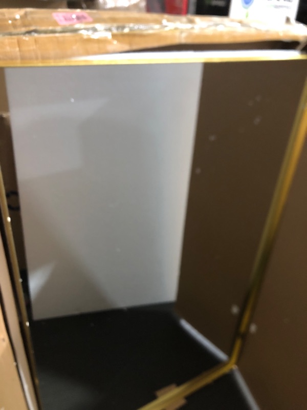 Photo 3 of **NON REFUNDABLE NO RETURNS SOLD AS IS**
**PARTS ONLY**BEAUTYPEAK 30" X 48" Bathroom Mirror for Wall, Modern Gold Deep Framed Mirror, Rectangular Wall Mounted Vanity Mirror for Bathroom, Bedroom, Living Room, Hangs Horizontally or Vertically, Gold Gold-re