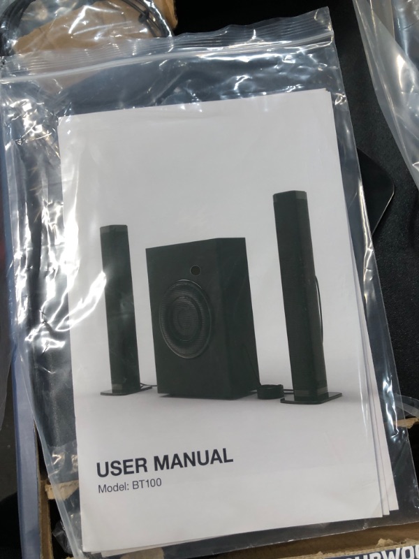 Photo 2 of GEOYEAO Sound Bars for TV with Subwoofer, 2.1ch Home Audio Soundbar & 3D & Deep Bass Subwoofer | Bluetooth & Multi-Connection | 2-in-1 Detachable Design | TV Surround Sound Speaker System