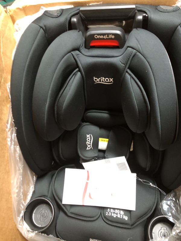 Photo 3 of Britax One4Life Convertible Car Seat, 10 Years of Use from 5 to 120 Pounds, Converts from Rear-Facing Infant Car Seat to Forward-Facing Booster Seat, Machine-Washable Fabric, Onyx