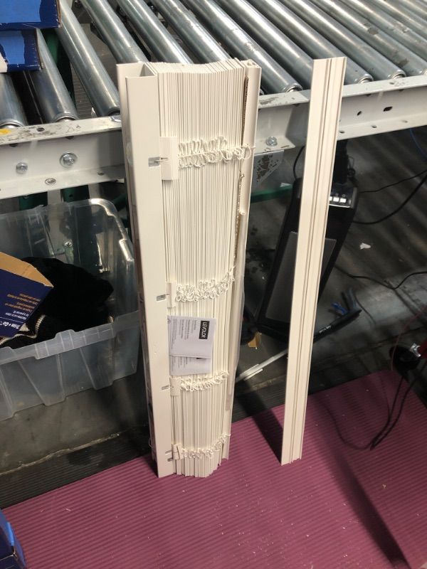 Photo 3 of * used * see images for size and dimensions *
LEVOLOR Trim+Go 2-in Slat  Cordless White Faux Wood Room Darkening Full-view Standard Horizontal Blinds 