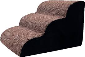 Photo 1 of **MISSING COVER** 3 Step Dog Stairs, Sponge Pet Stairs,3 Tiers Pet Steps, Non-Slip Cat Stairs Dog Stairs for Bed for Older Dogs Cats (Color : Brown, Size : 40 * 40 * 30cm)
