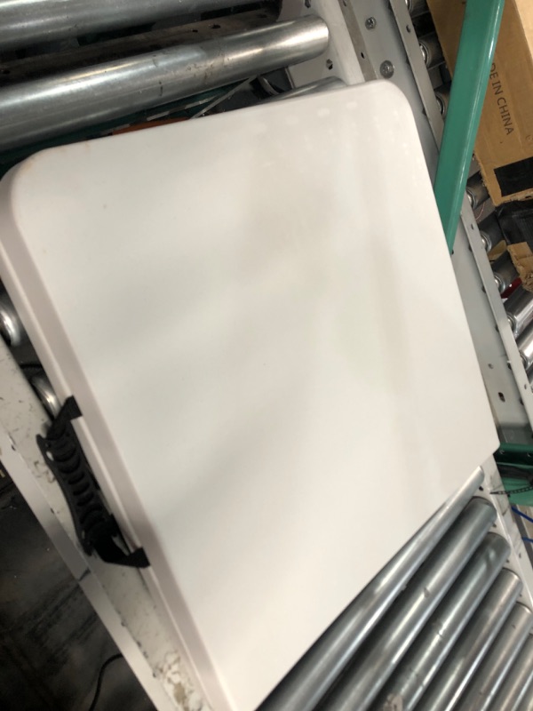 Photo 1 of Alextend Folding Table, 40 Inch Portable Plastic Table, Height Adjustable Fold-in-Half Table for Indoor and Outdoor Parties, Picnic and Camping (White)