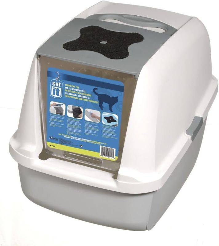 Photo 1 of *MISSING PLASTIC DOOR*
Catit Hooded Litter Box, Jumbo, Gray