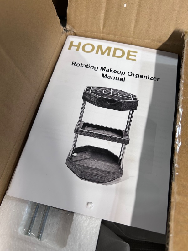 Photo 1 of Homde Makeup Organizer 360 Degree Rotating Cosmetic Storage Display Perfume Organizer Cologne Organizer ***STOCK PHOTO DIFFERENT COLOR, ITEM LOOKS BLACK***