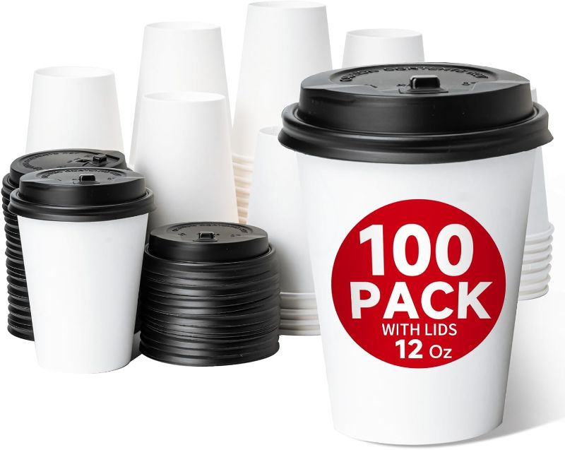 Photo 1 of **STOCK PHOTO FOR REFERENCE** 100 PACK 12 oz disposable coffee cups