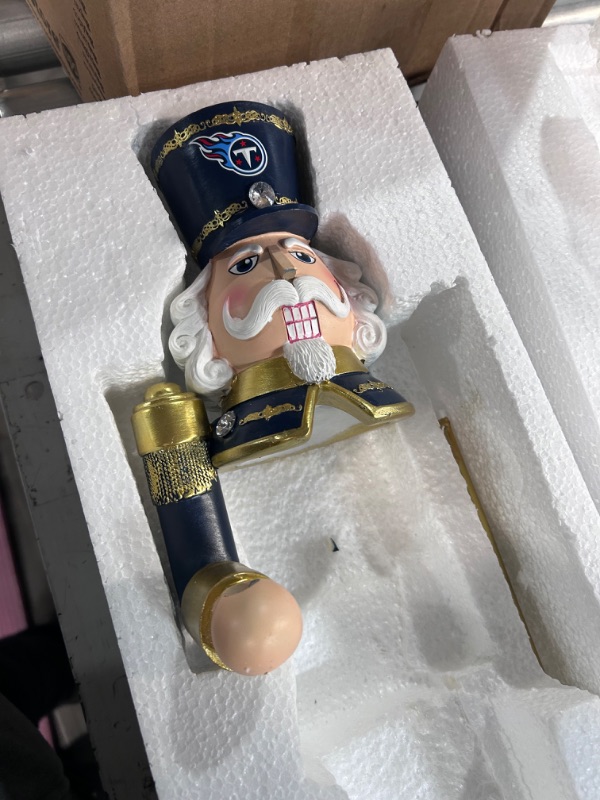 Photo 5 of ***STOCK PHOTO FOR REFERENCE SEE PICS*** MAJOR DAMAGE, NON REFUNDABLE FOR PARTS/REPAIR Tennesee Titans Themed Nutcracker style figure