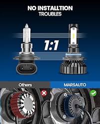 Photo 1 of Marsauto 9006 LED Bulbs 6000K, 600% Brightness, HB4 HB4U 9006XS LED Light Bulb, 12 CSP Chips Cool Bright, 