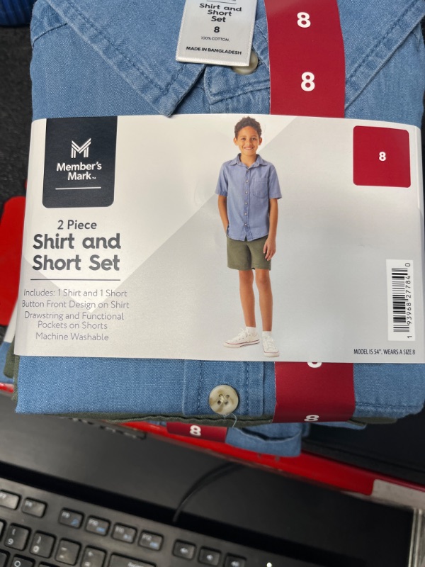 Photo 1 of BOYS SHIRT AND SHORT SET SIZE 8