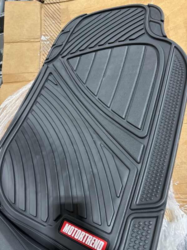 Photo 2 of ***USED LIKE NEW***Motor Trend FlexTough Performance All Weather Rubber Car Floor Mats - 3 Piece Floor Mats 