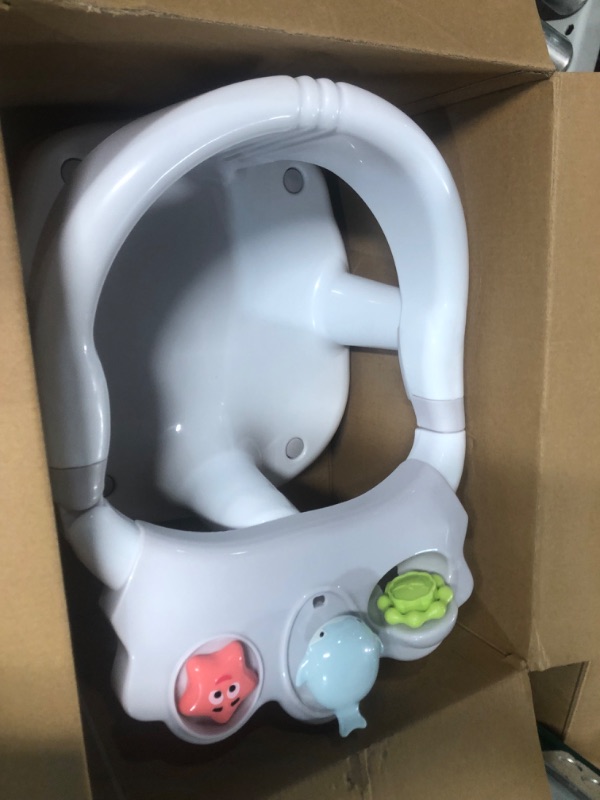 Photo 2 of Baby Bath Seat [Original] - Ergonomic Backrest – Side Opening Design – 2 Rotating Toys + 1 Pressing Toy 