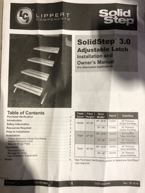 Photo 5 of * used item * see all images * 
Lippert-733932 Solid Step Double Step for RV and Travel Trailer Entry Doorway, Black, 30-inch Double 30-inch