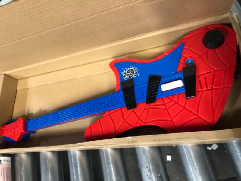 Photo 2 of Spider-Man Marvel Across The Spider-Verse Spider-Punk Web Blast Toy Guitar 