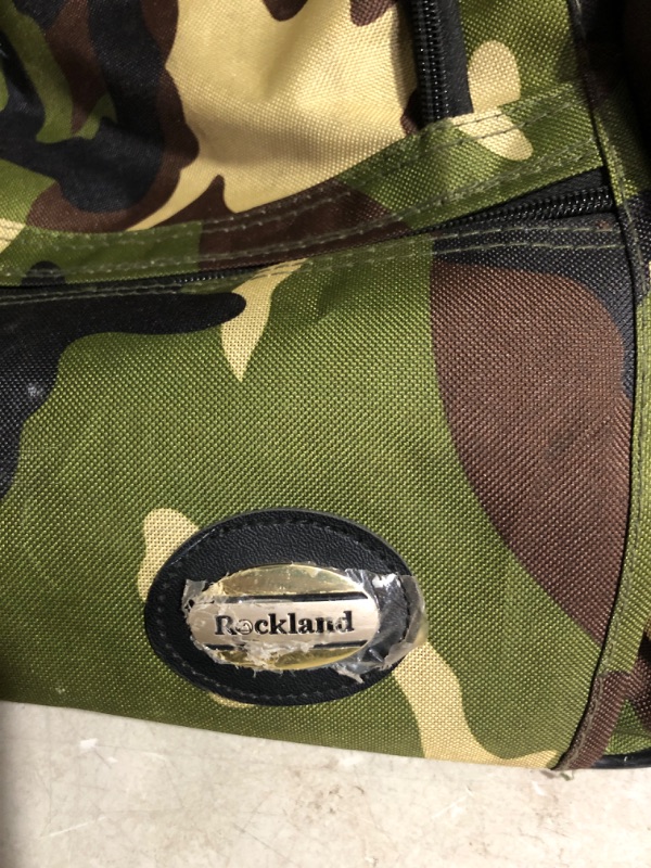 Photo 5 of * used * see images for damage * 
Rockland Rolling Duffel Bag, Camouflage, 30-Inch